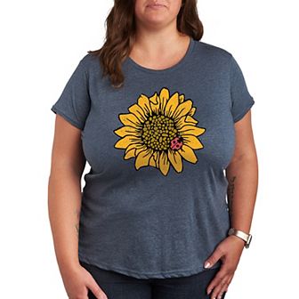 Plus Sunflower Ladybug Graphic Tee