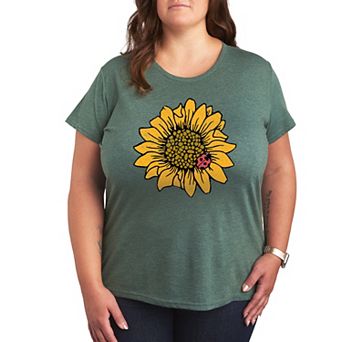 Plus Sunflower Ladybug Graphic Tee