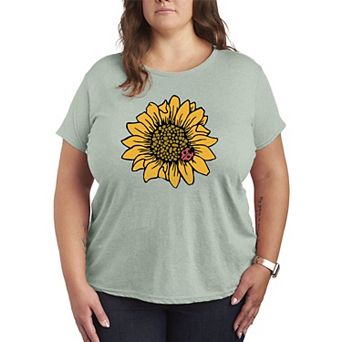 Plus Sunflower Ladybug Graphic Tee
