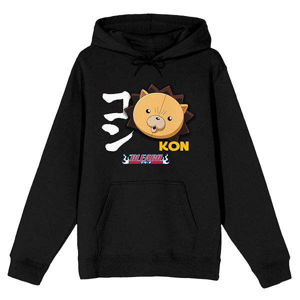 Men's Bleach Anime Kon Head with Kanji Graphic Hoodie