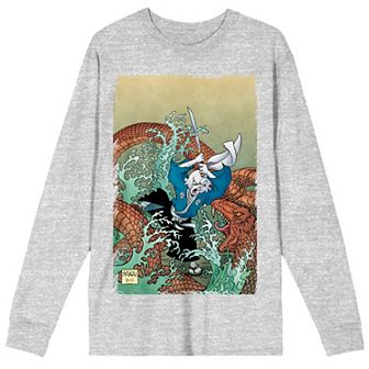 Men's Usagi Yojimbo Miyamoto Usagi Sea Dragon Long Sleeve Graphic Tee