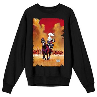 Men's Usagi Yojimbo Samurai Rabbit Into Battle Long Sleeve Graphic Tee