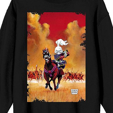 Men's Usagi Yojimbo Samurai Rabbit Into Battle Long Sleeve Graphic Tee
