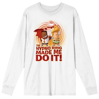 Men's Captain Underpants "Hypno Ring Made Me Do It" Long Sleeve Graphic Tee