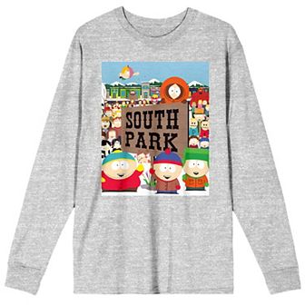 Men's South Park Town Portrait Long Sleeve Graphic Tee
