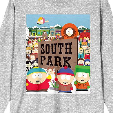 Men's South Park Town Portrait Long Sleeve Graphic Tee