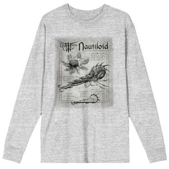 Men's Dungeons & Dragons Baldur's Gate Nautiloid Anatomy Long Sleeve Graphic Tee