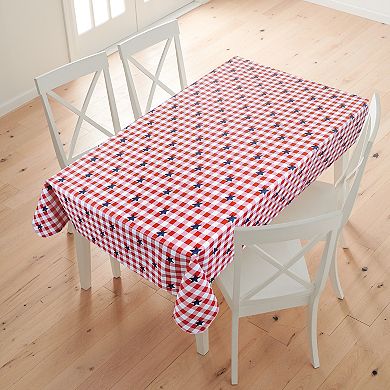 Americana Gingham Stars Tablecloth