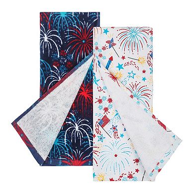 Celebrate Together™ Americana Fireworks Terry Cloth 2-Pack Kitchen Towel Set
