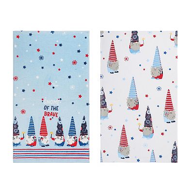 Celebrate Together™ Americana Gnome Patriotic 2-Pack Terry Cloth Kitchen Towel Set