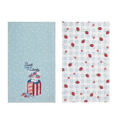 Americana Sweet Land of Liberty Terry Cloth 2-Pack Kitchen Towel Set