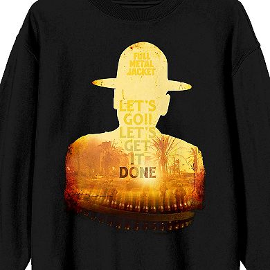 Men's Full Metal Jacket Drill Sergeant Silhouette Long Sleeve Graphic Tee