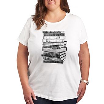 Plus Stacked Books Graphic Tee