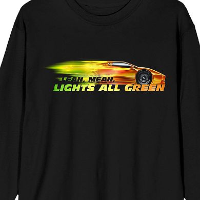 Men's Fast & Furious "Lean Mean Lights All Green" Long Sleeve Graphic Tee