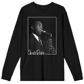 Men's Charlie Parker "Yardbird" Playing Saxophone Long Sleeve Graphic Tee