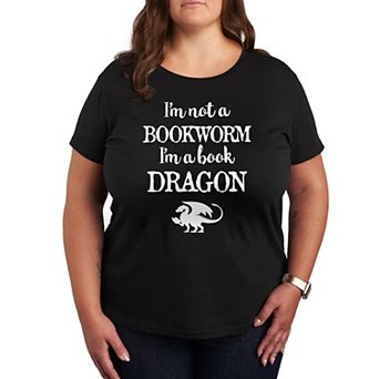 Plus I'm A Book Dragon Graphic Tee