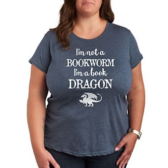 Plus I'm A Book Dragon Graphic Tee