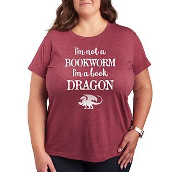 Plus I'm A Book Dragon Graphic Tee