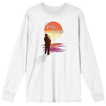 Men's Charlie Parker Saxophone Sunset Long Sleeve Graphic Tee