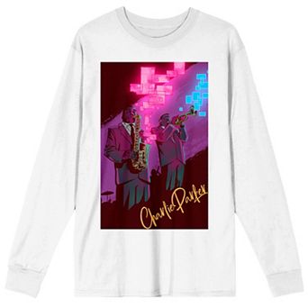 Men's Charlie Parker Saxophone Trumpet Duet Long Sleeve Graphic Tee
