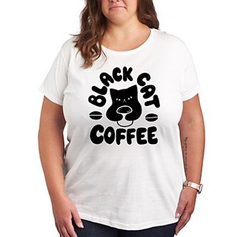Plus Black Cat Coffee Graphic Tee