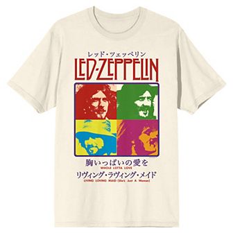 Men's Led Zeppelin Colorful Portraits Japanese Graphic Tee
