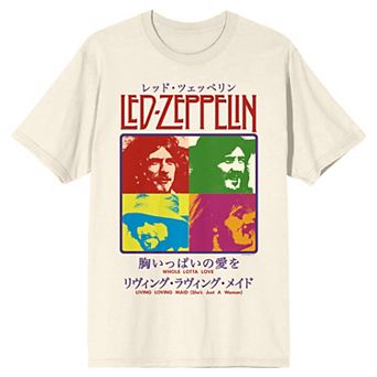 Men's Led Zeppelin Colorful Portraits Japanese Graphic Tee