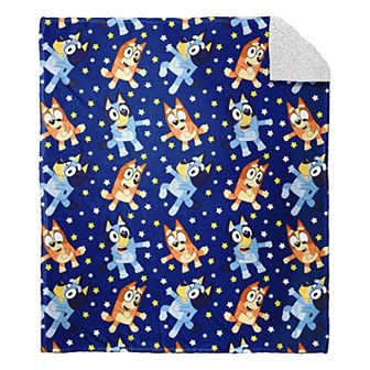Bluey Dance Party Silk Touch Sherpa Throw Blanket