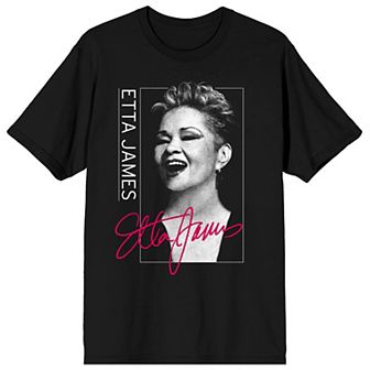 Men's Etta James Singing Portrait Graphic Tee