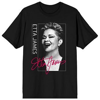 Men's Etta James Singing Portrait Graphic Tee