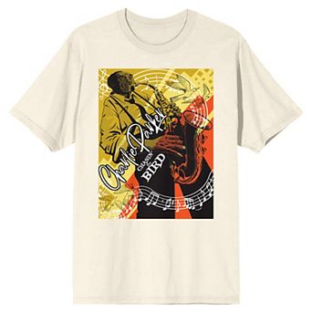 Men's Charlie Parker Playing Sax Chasin' The Bird Jazz Graphic Tee