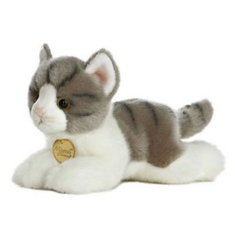 Aurora Small Grey Miyoni 8" Grey Tabby Cat Adorable Stuffed Animal