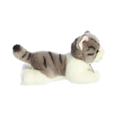 Aurora Small Grey Miyoni 8 Grey Tabby Cat Adorable Stuffed Animal