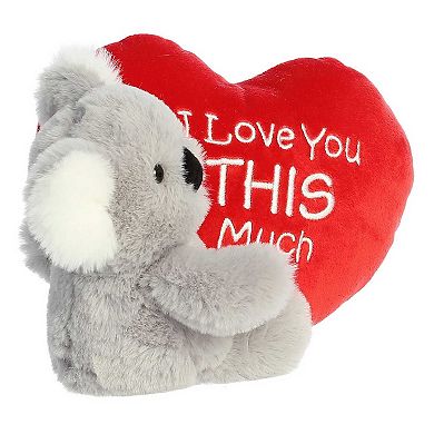 Aurora Small Gray Valentine I Love You This Much 9" Koala Heartwarming Stuffed Animal