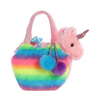 Aurora Small Multicolor Fancy Pals 7" Rainbow Unicorn Fashionable Stuffed Animal