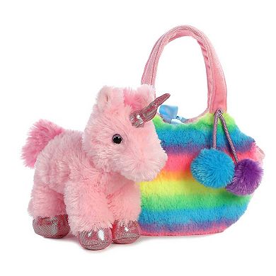 Aurora Small Multicolor Fancy Pals 7" Rainbow Unicorn Fashionable Stuffed Animal