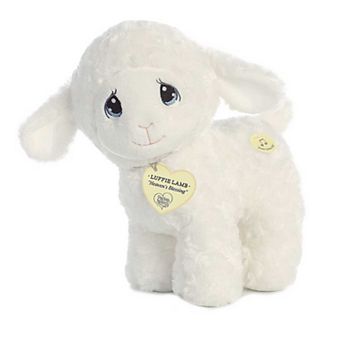 Aurora Medium White Precious Moments 10" Luffie Lamb Musical Inspirational Stuffed Animal