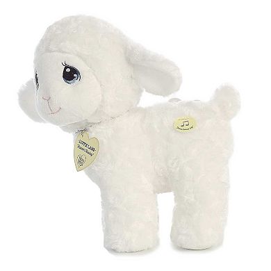 Aurora Medium White Precious Moments 10" Luffie Lamb Musical Inspirational Stuffed Animal