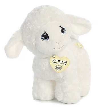 Aurora Medium White Precious Moments 10" Luffie Lamb Musical Inspirational Stuffed Animal