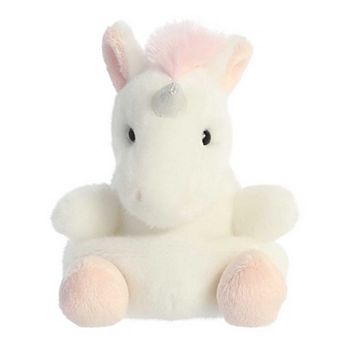 Aurora Mini White Palm Pals 5" Sassy Unicorn Adorable Stuffed Animal