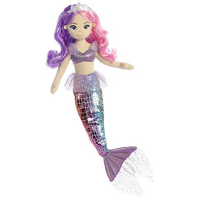 Aurora Large Multicolor Sea Sparkles 18" Sea Iris Enchanting Stuffed Animal