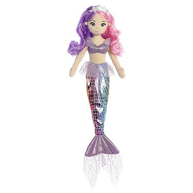 Aurora Large Multicolor Sea Sparkles 18" Sea Iris Enchanting Stuffed Animal