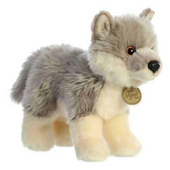 Aurora Medium Gray Miyoni Tots 10" Wolf Pup Adorable Stuffed Animal