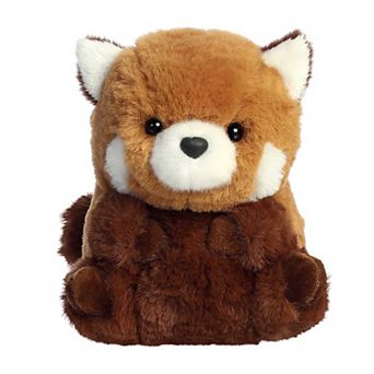 Aurora Mini Brown Rolly Pet 5" Aki Red Panda Round Stuffed Animal