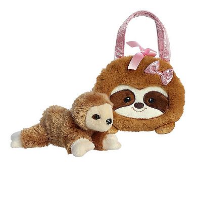 Aurora Small Brown Fancy Pals 7" Minty Sloth Fashionable Stuffed Animal