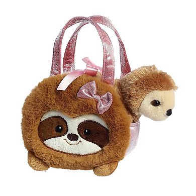 Aurora Small Brown Fancy Pals 7" Minty Sloth Fashionable Stuffed Animal