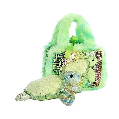 Aurora Small Multicolor Fancy Pals 7" Sea Turtle Fashionable Stuffed Animal