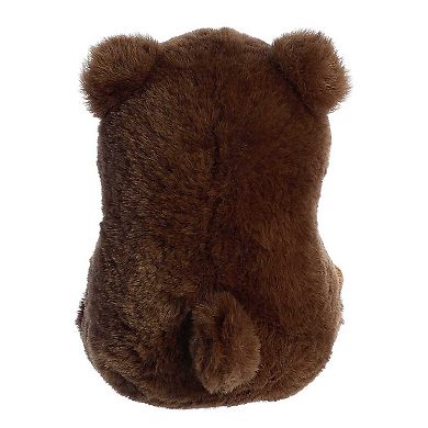 Aurora Mini Brown Rolly Pet 5" Brambles Brown Bear Round Stuffed Animal