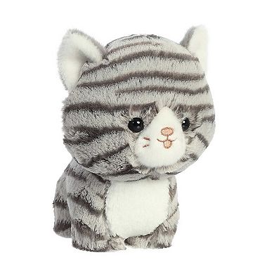Aurora Small Grey Teddy Pets 7" Grey Tabby Playful Stuffed Animal