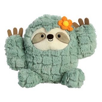 Aurora Small Green Cactus Kingdom 7.5" Cactus Sloth Whimsical Stuffed Animal